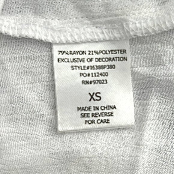 MIKEN Junior's Shoulderless Cover Up Romper White Size XS - Picture 6 of 7